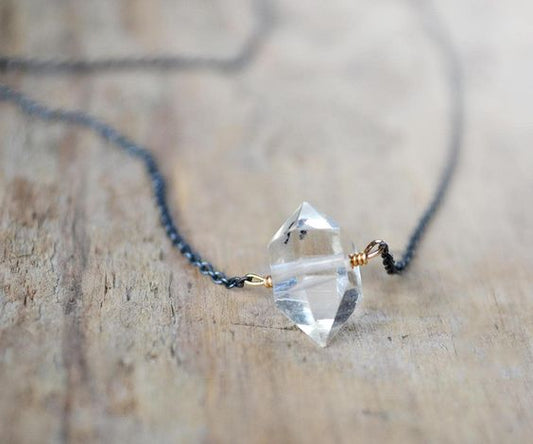 Herkimer Diamond Necklace (Herkimer Size Large)