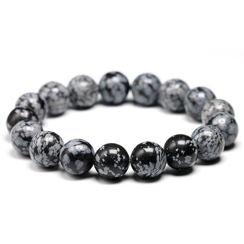 Snowflake Obsidian Crystal Bracelet