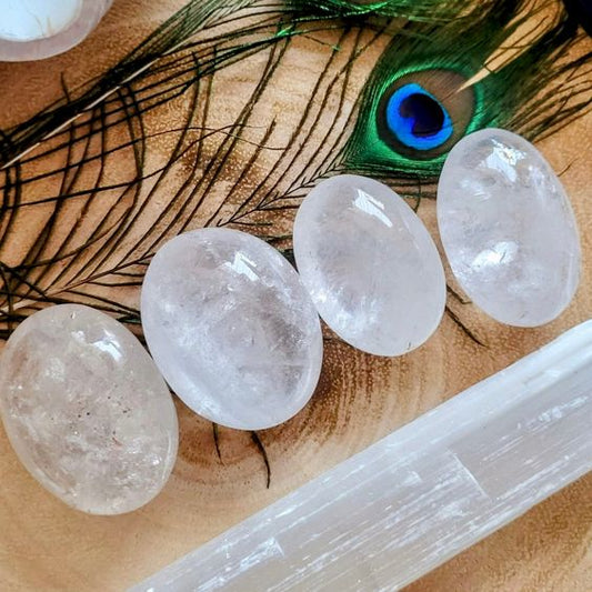 Clear Quartz Palm Stone