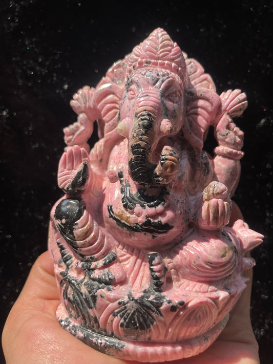 Ganesha In Rhodonite