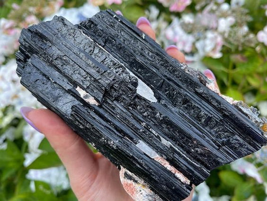 Black Tourmaline Rough Chunks For Protection (Evil eye)