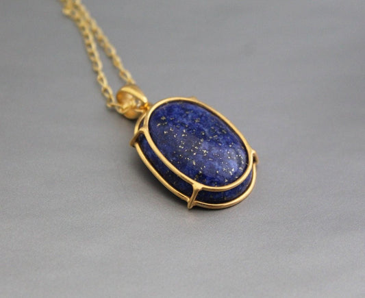 Lapis Pendant Pure Silver Pendant