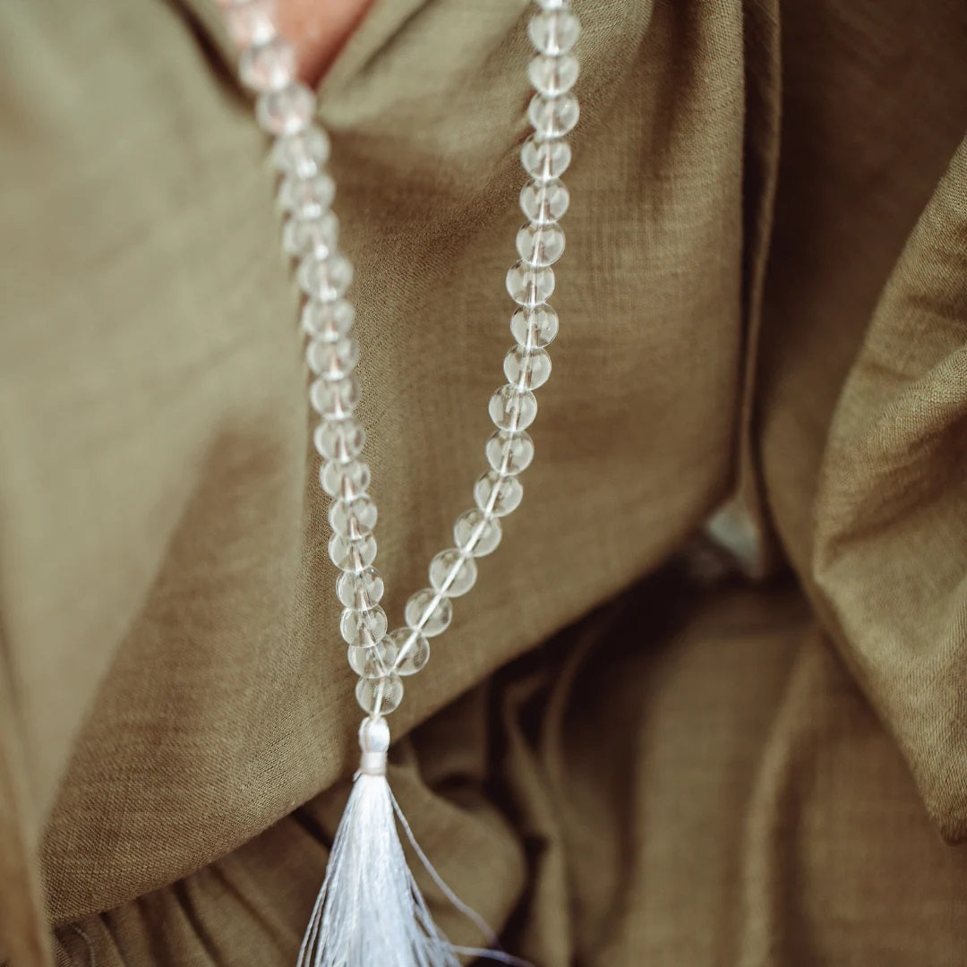 Clear Quartz Jap Mala 108 Beads