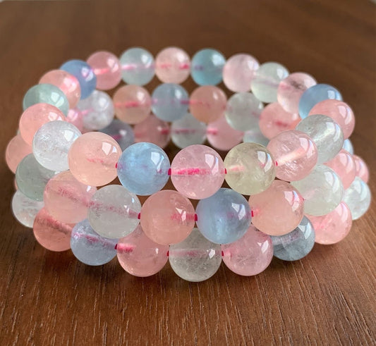 Morganite Crystal Bracelets