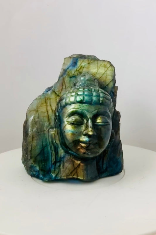 Buddha Carved On Labradorite