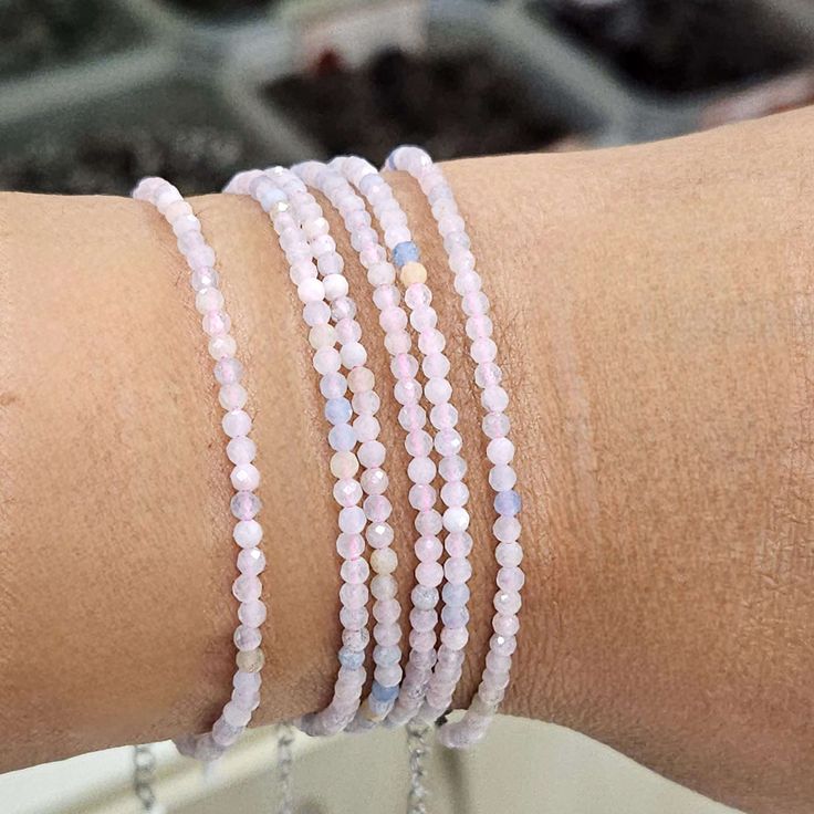 Morganite Faceted Bracelet (4mm)