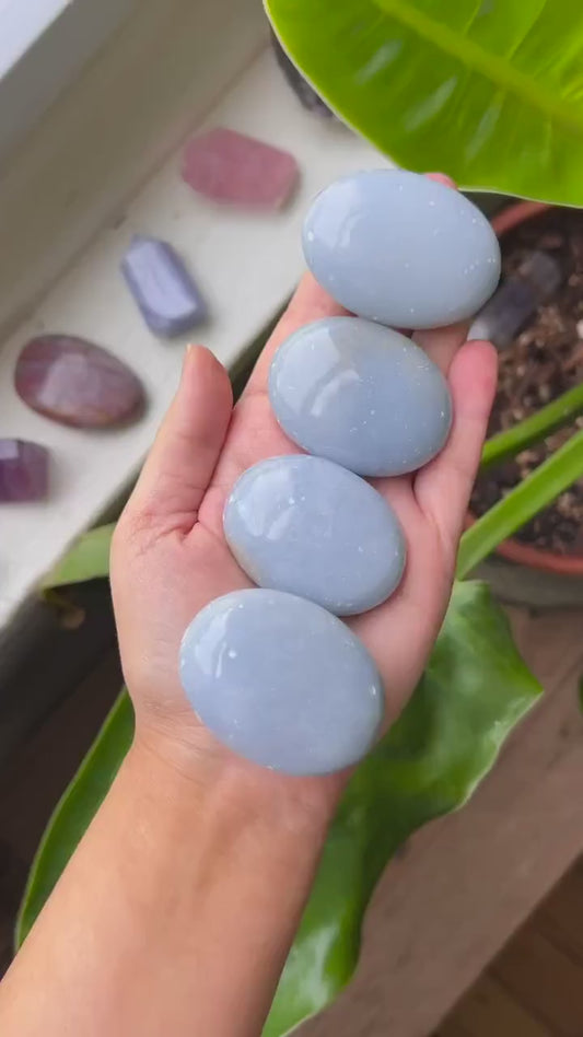 Angelite Palm Stones